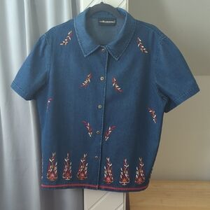 Sag Harbor Blue Denim Top